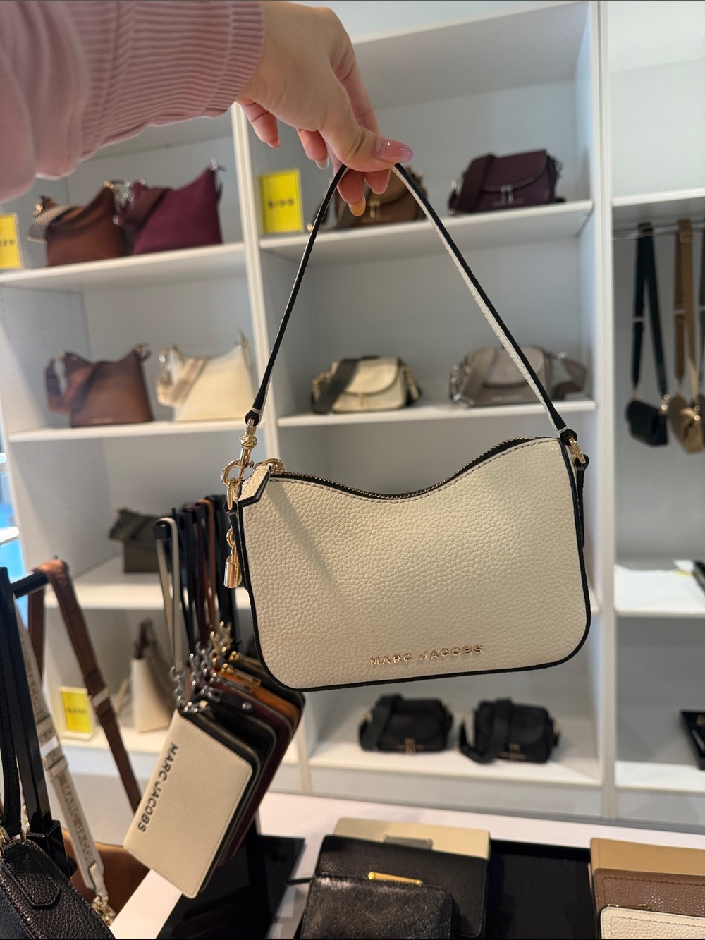 NWT Marc Jacobs convertible small wristlet / shoulder bag - marshmallow